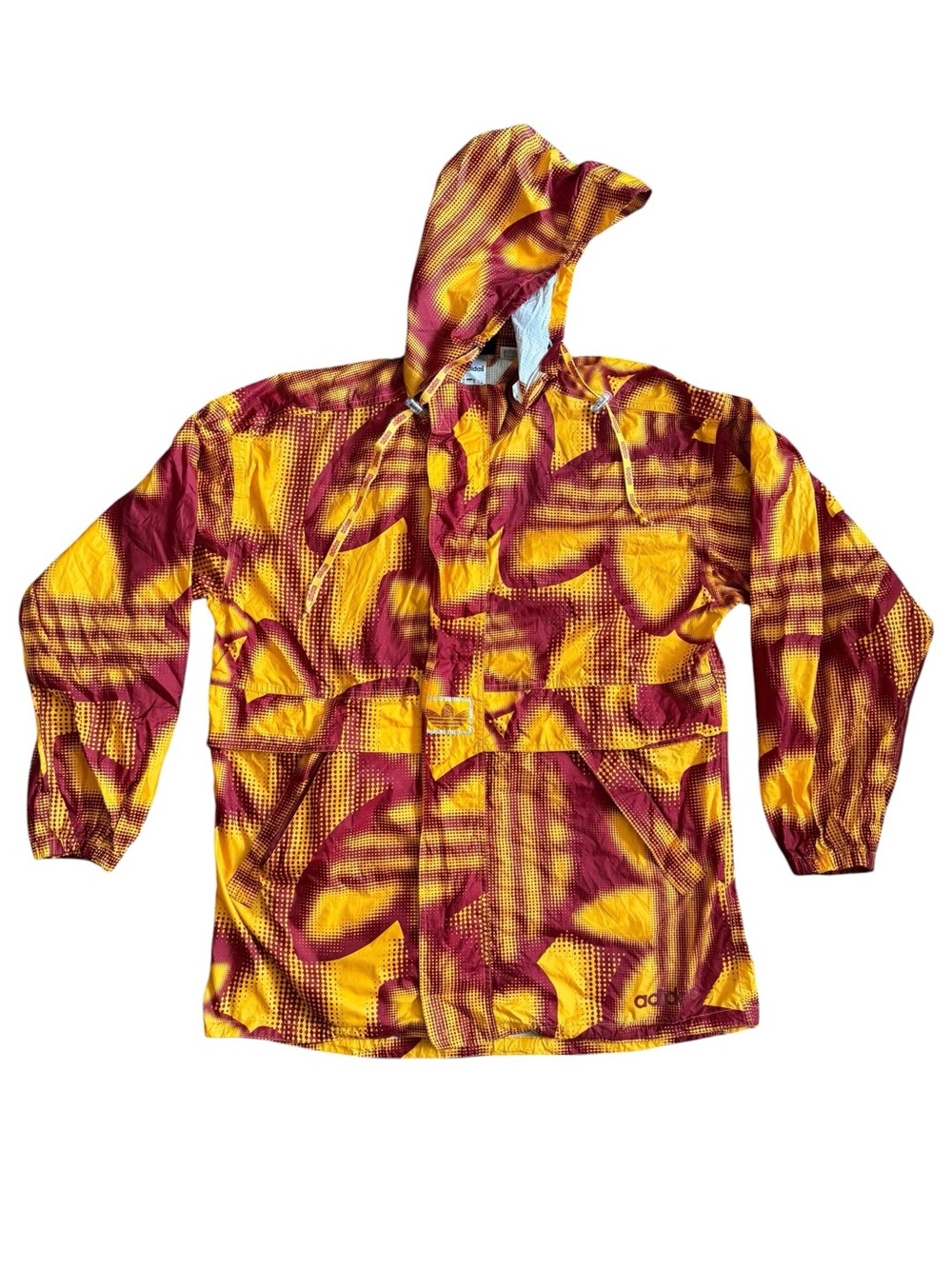 Adidas Vintage 80s / 90s Windbreaker Rain Jacket Waterproof - Turns Into Bag